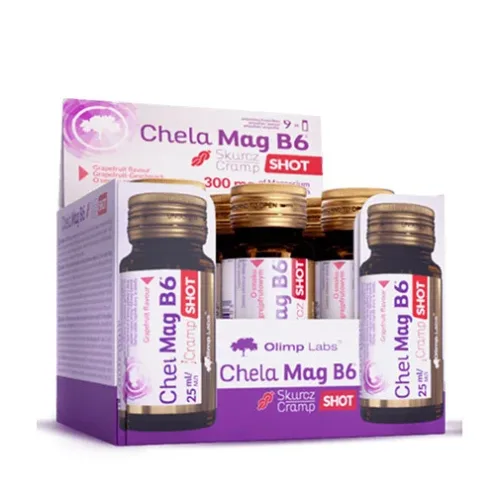 Chela - Mag B6 Cramp Shot Box / 9 x 25 ml - GLASS / 200g - OLIMP