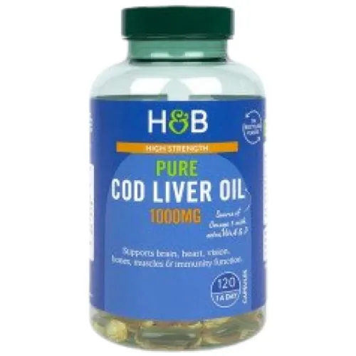 Cod Liver Oil 1000 mg / 120 Гел капсули, 120 дози - Holland And Barrett