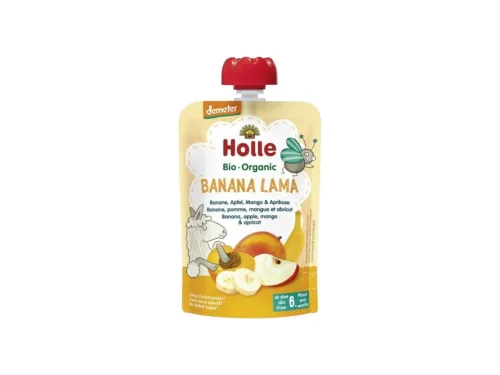 Пюре Био Holle Деметер Пауч Банан,Ябълка,Манго,Кайсия 100гр