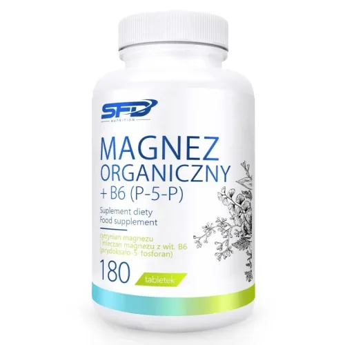 Organic Magnesium + B6 - Магнезий + Витамин B6, Разфасовка 180 tabs - SFD