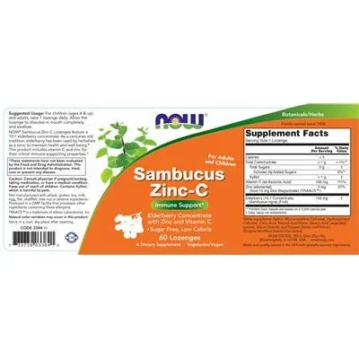 Sambucus Цинк-C / Sambucus Zinc-C - NOW