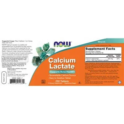 Калциев лактат / Calcium Lactate - NOW