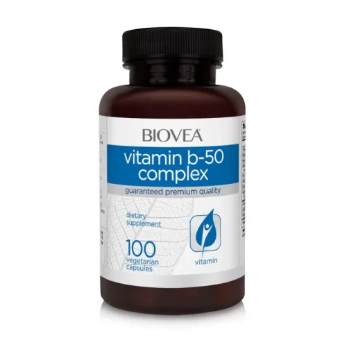 Vitamin B-50 - Витамин B, Разфасовка 100 caps - Biovea