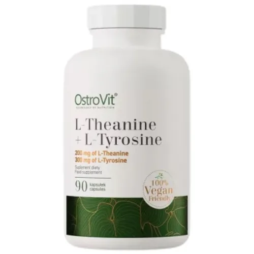 L-Theanine + L-Tyrosine / Vege / 90 капсули, 90 дози - OstroVit