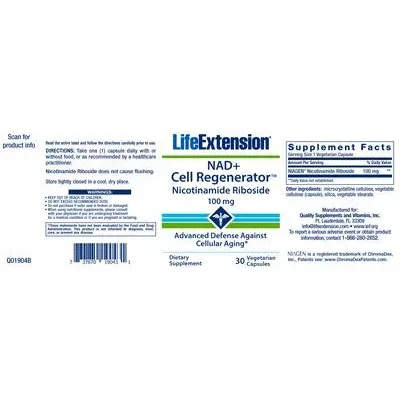 NAD+ клетъчен регенератор - Life Extension