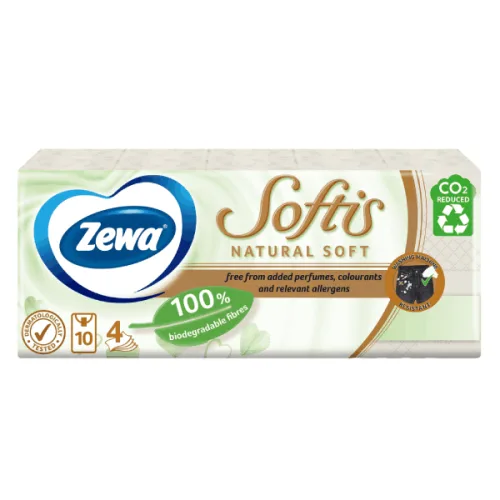 Носни кърпички Zewa Natural Soft 10бр. - Zewa