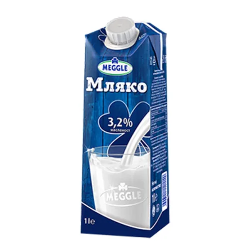 Мляко краве Meggle UHT 3.2% 1л. - Meggle