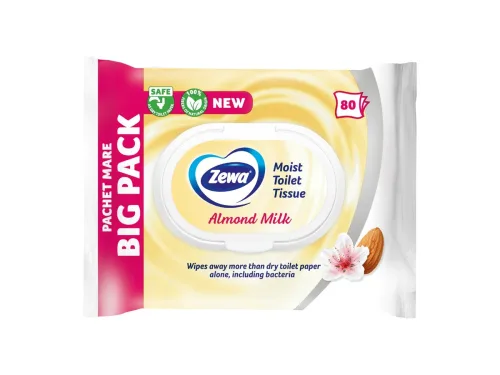 Тх Влажна Zewa Almond Milk 80бр
