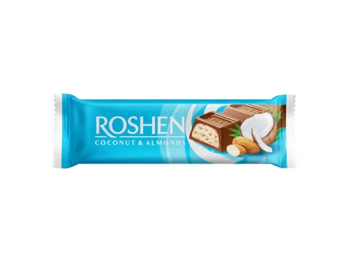 Десерт Roshen Млечен Шоколад Кокос И Бадем 29гр