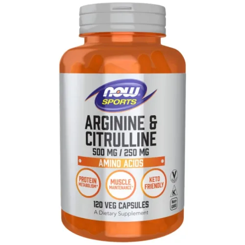 Arginine & Citrulline (120 дози) / 120 капсули - NOW Foods