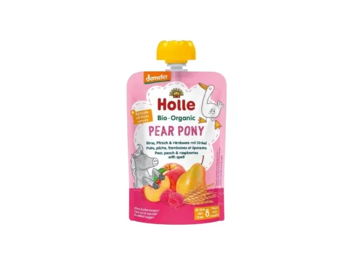 Пюре Пауч Holle Деметер Круша,Праскова,Малина,Спелка 100гр