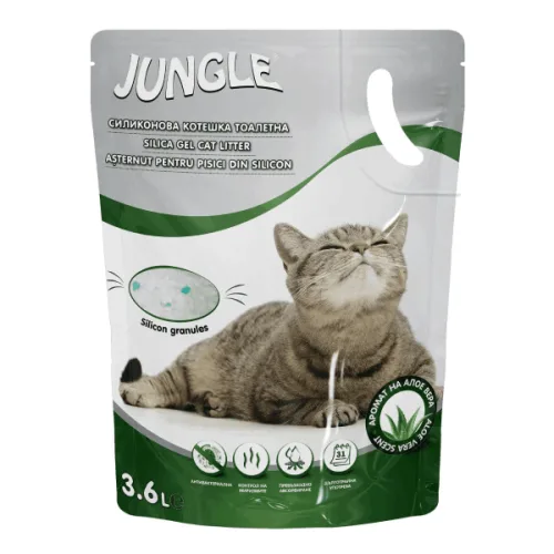 Котешка тоалетна силиконова алое вера Jungle 3,6л. - Jungle