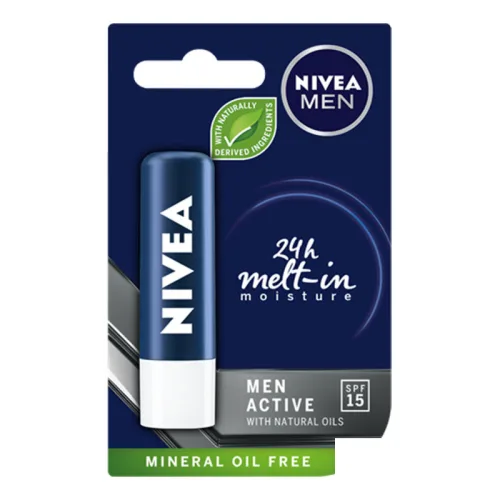 Балсам за устни Men Active Nivea 4,8гр. - Nivea