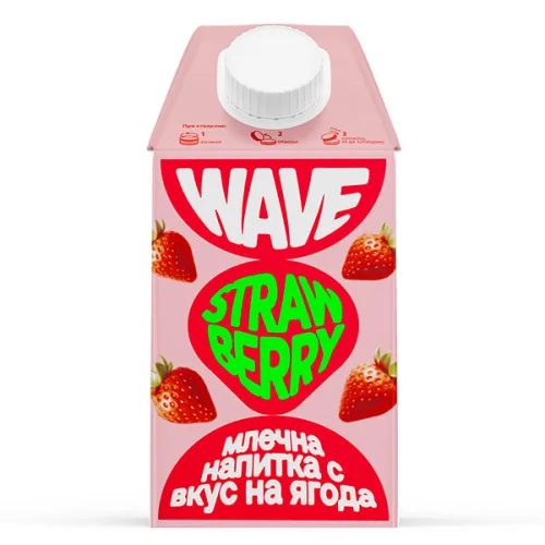 Млечна напитка Фибела Wave ягода 500мл. - Верея
