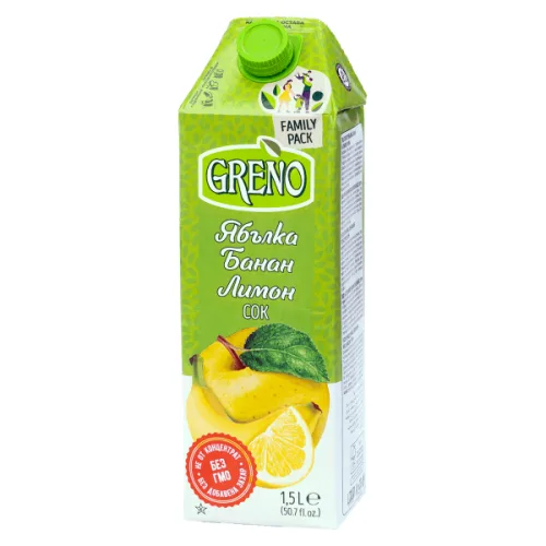 Сок ябълка ,банан и лимон Greno 1,5л. - Greno