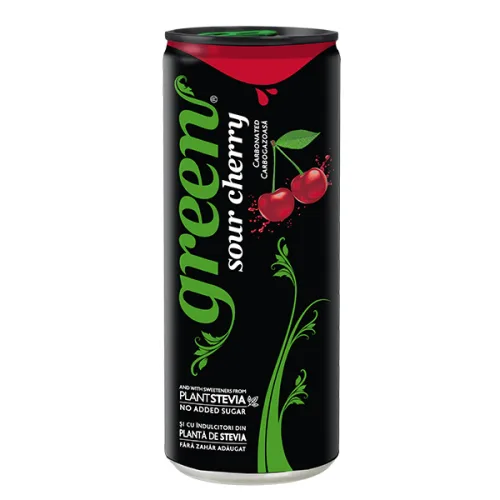 Газирана напитка Green Cola Cherry кен 330мл. - Green Cola