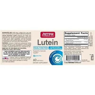 Лутеин 20 мг / Lutein 20 mg - Jarrow Formulas