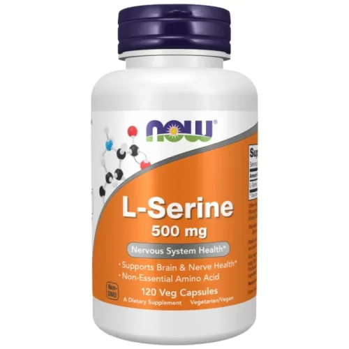 L-Serine 500 mg (120 дози) / 120 капсули - NOW Foods