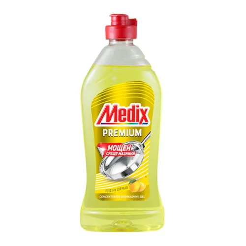 Препарат за съдове Medix Premium жълт лимон 415 мл.концентрат - Medix