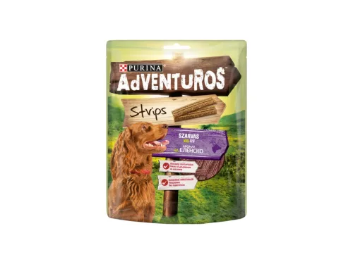 Лакомство за Куче Adventuros Strips Еленско 90гр
