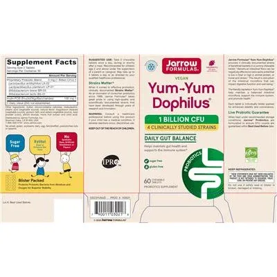 Yum-Yum Дофилус 1 милиард CFU Малина / Yum-Yum Dophilus 1 Billion CFU Raspberry