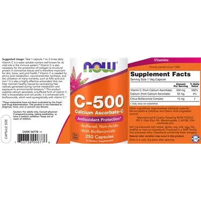 C-500 Калциев аскорбат-C / C-500 Calcium Ascorbate-C - NOW