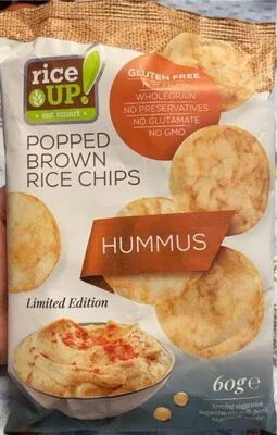 Пукани чипсове от кафяв ориз с хумус / Popped Brown Rice Chips Hummus - RICE UP!