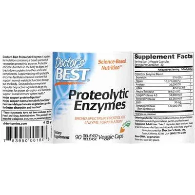 Протеолитични ензими / Proteolytic Enzymes - Doctor's Best