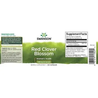 Цвят от червен детелина 430 mg / Red Clover Blossom 430 mg - Swanson