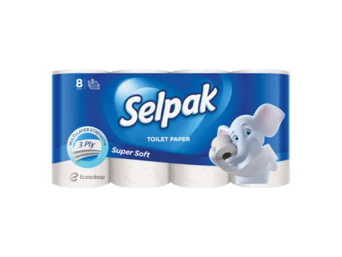 ТХ Selpak Бяла 8бр Трипластова
