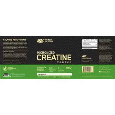 Микронизирана креатинова пудра без вкус / Micronized Creatine Powder Unflavored - Optimum Nutrition