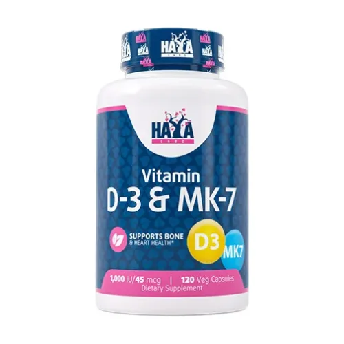 Vitamin D-3 1000 IU & МK-7 45 mcg / 120 Vcaps (120 дози) - Haya Labs