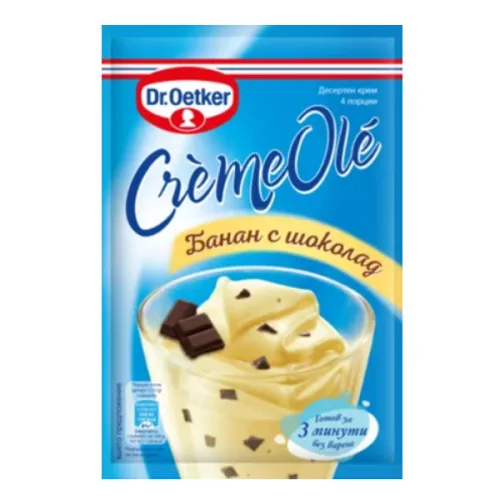 Крем Оле Банан с парченца шоколад 83гр. - Dr. Oetker