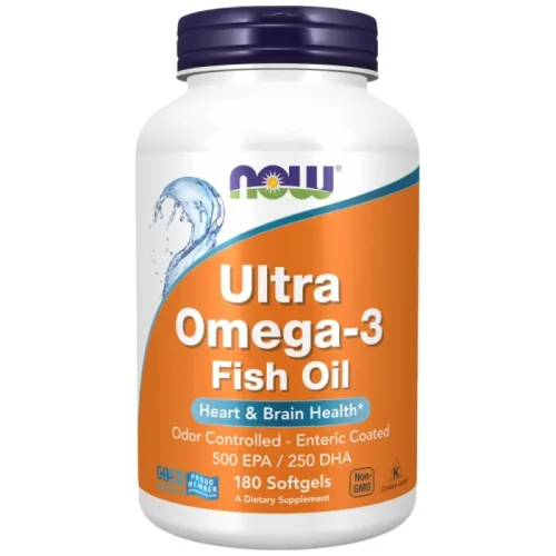 Ultra Omega 3 / 180 Гел капсули - NOW Foods