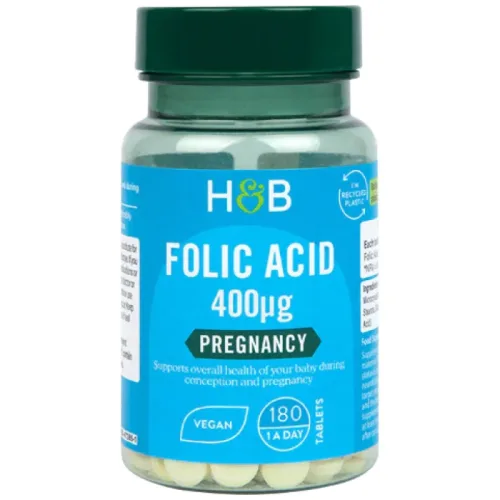 Folic Acid 400 mcg / 180 Таблетки, 180 дози - Holland And Barrett