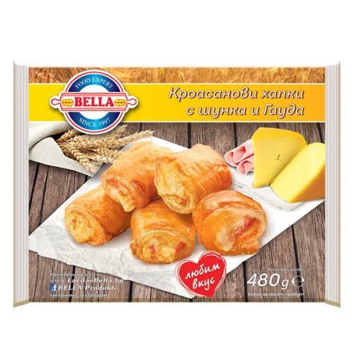 Кроасанови хрупки с шунка и гауда Белла 480гр. - Белла България АД