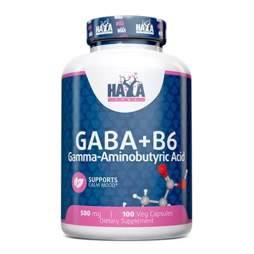 GABA + B-6 500 mg / 100 Vcaps - Haya Labs