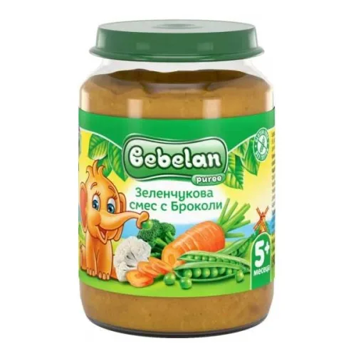 Пюре зеленчукова смес с броколи 5+месеца Bebelan 190гр. - Bebelan
