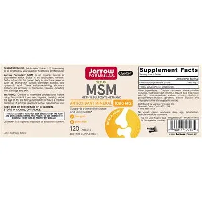 MSM 1000 mg - Jarrow Formulas