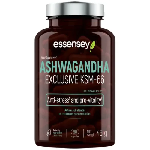Ashwagandha KSM-66 200 mg / 90 капсули, 90 дози - Essensey