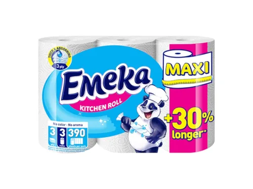 Руло Кухненско Емека Maxi Бяло 3бр 3 Пласта Пакет