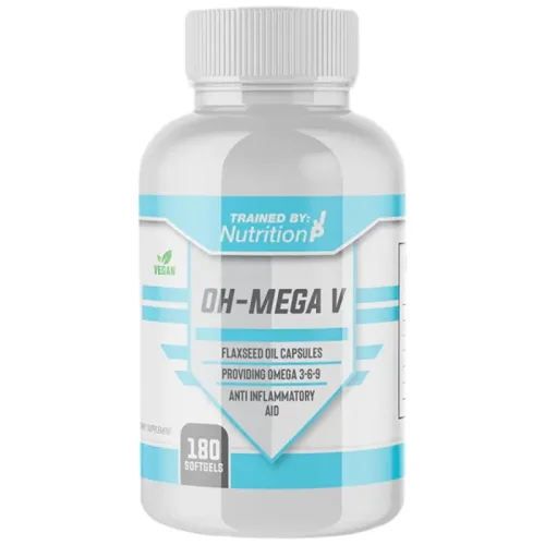 OH-Mega V | Flax Seed Oil 1000 mg / 180 Гел капсули, 60 дози​ - Trained by JP