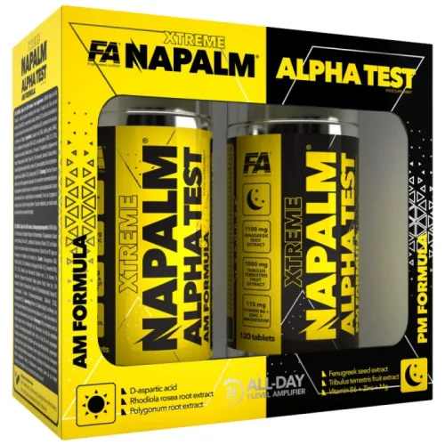Xtreme Napalm Alpha Test | AM & PM Formula / 120 + 120 Таблетки - FA Nutrition
