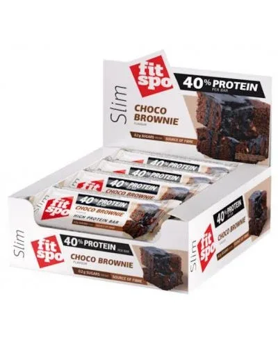 Slim Протеинов бар, брауни, 12 x 50 g, FitSpo - FitSpo