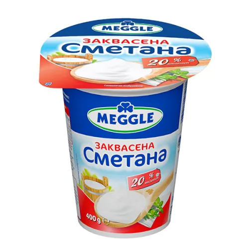 Заквасена сметана Meggle 20% 400гр.
