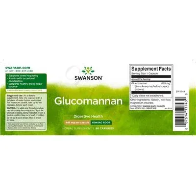 Glucomannan 665 mg - Swanson
