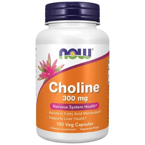 Choline 300 mg (100 дози) / 100 капсули - NOW Foods