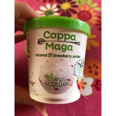 Сорбе от кокос и ягоди - Coppa Maga