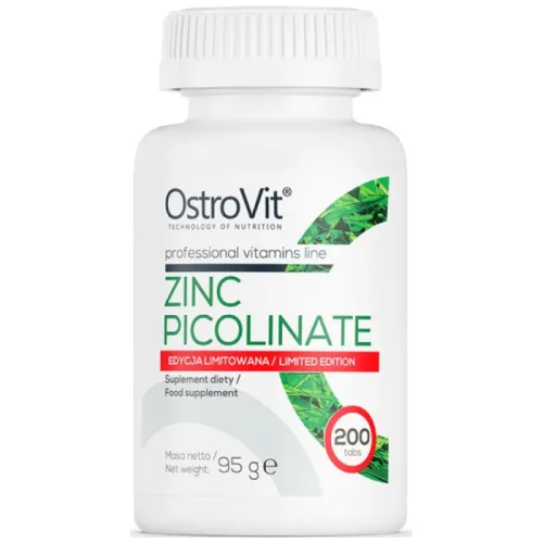 Zinc Picolinate 15 mg / Limited Edition / 200 Таблетки, 200 дози - OstroVit
