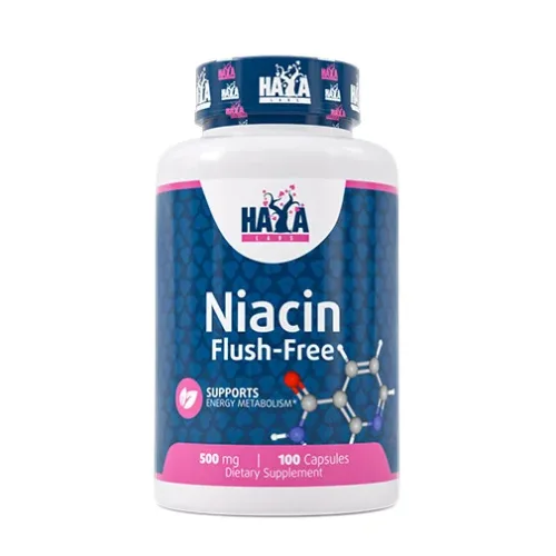 Niacin / Flush-Free / 500 mg / 100 Caps - Haya Labs